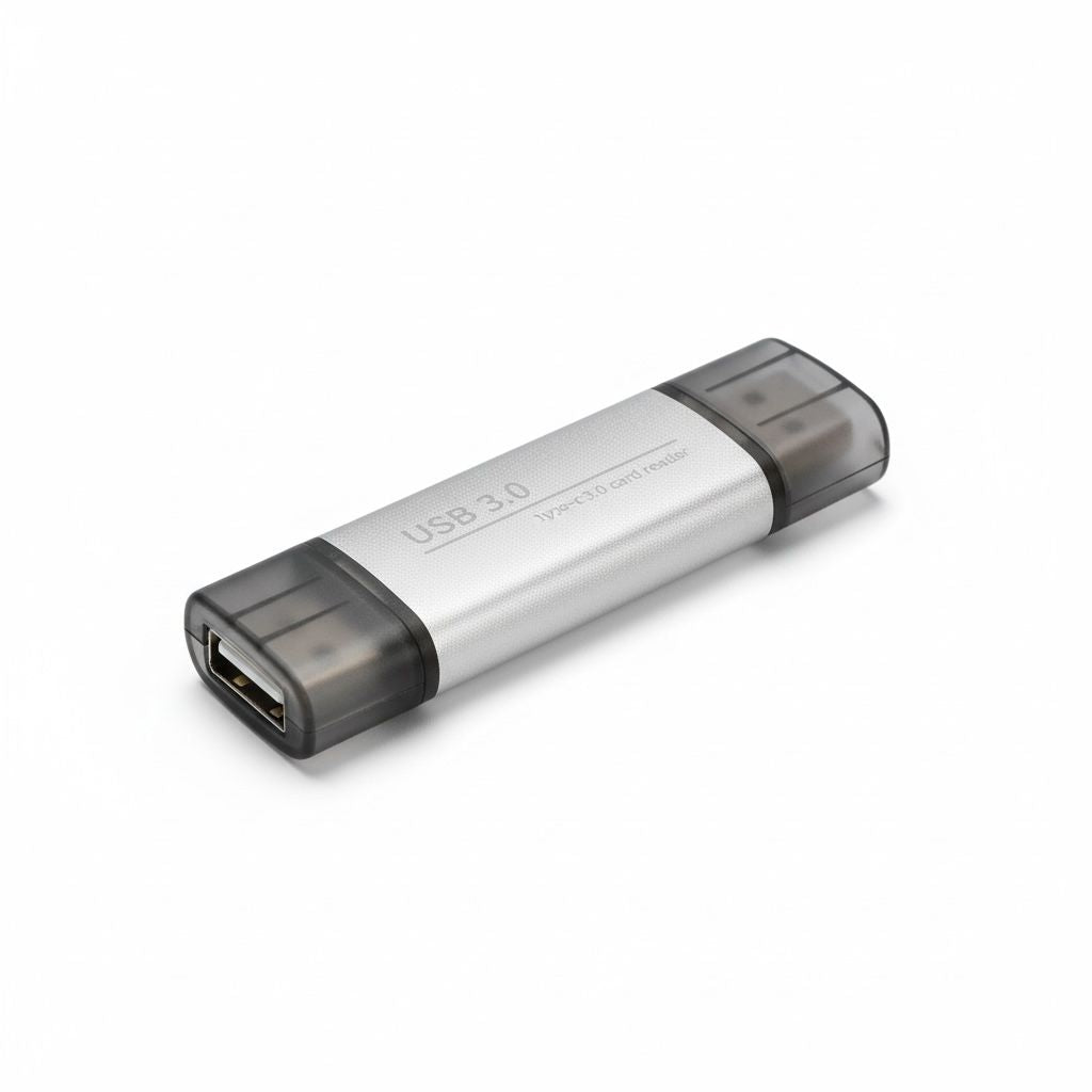 NEWAVRO USB-C SD Card Reader, USB 3.0 2-Slot Memory Card Adapter, Aluminum Portable SD/TF Card Reader for Laptop, Phone & Tablet
